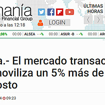 Economa.- El mercado transaccional de Mxico moviliza un 5% ms de capital hasta agosto